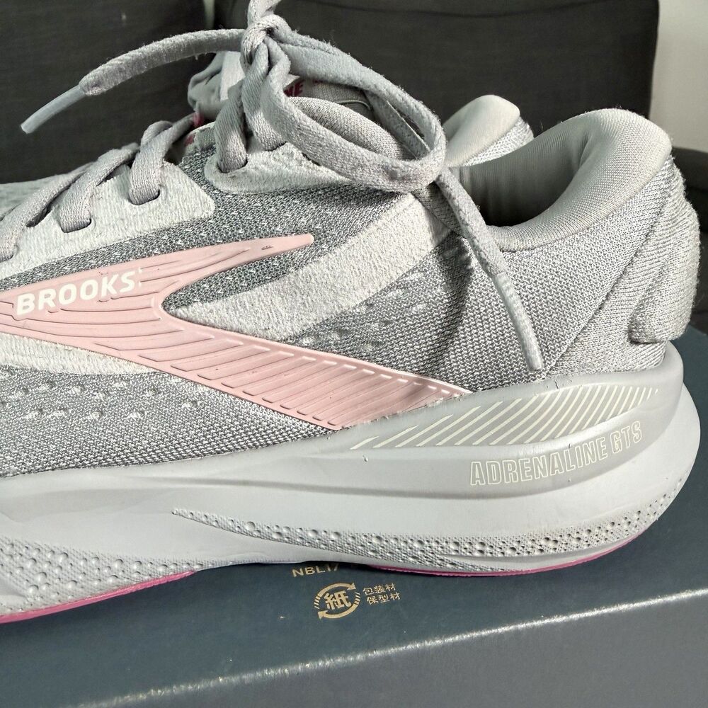 Brooks Adrenaline GTS 24 Alloy Gray Zephyr Daily Running Shoes Women's Size 6.5D - Picture 5 of 12